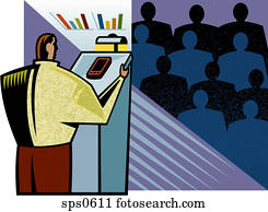 A man doing a business presentation