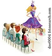ファッションショー イラストレーション 1000 ファッションショー ストックアート Fotosearch