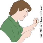 profissional cuidado saúde, segurando garrafa pílula, apontar, e, speaking.