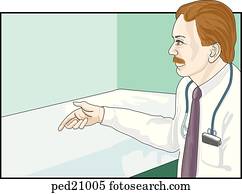 Doctor reaching out.
