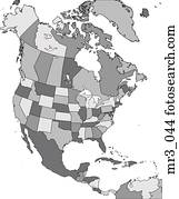 Map united states politcal north - Map United States Political North Picture Mr3 044