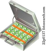 money briefcase money briefcase