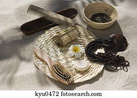 close-up, de, produtos grooming