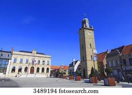 France, Northern France, Gravelines. Town hall and belfry