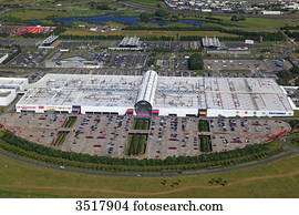 France, Northern France, Pas de Calais. Coquelles. La cite Europe, access to the Channel Tunnel in the background?