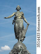 France. Paris 11th district. Place of the Nation. The statue  The triumph of the Republic  by Jules Dalou ( 1899 )
