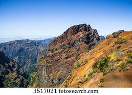 Madeira Island, Pico do Arieiro, volcanic rock