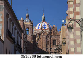 Mexico, Zacatecas state, Zacatecas, Church Santo Domingo, Unesco World Heritage