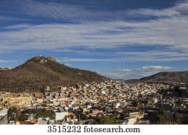 Mexico, Zacatecas state, Zacatecas, Cerro de la Bufa and General view of Zacatecas, Unesco World Heritage