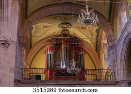 Mexico, Zacatecas state, Zacatecas, Organ of the Church Santo Domingo, Unesco World Heritage