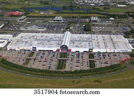 France, Northern France, Pas de Calais. Coquelles. La cite Europe, access to the Channel Tunnel in the background?