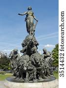 France. Paris 11th district. Place of the Nation. The statue  The triumph of the Republic  by Jules Dalou ( 1899 )