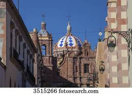 Mexico, Zacatecas state, Zacatecas, Church Santo Domingo, Unesco World Heritage