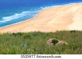 Portugal, Nazare. Praia do Norte. The northern beach.