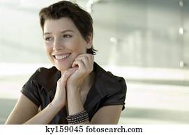 Mid adult woman smiling