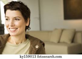 Mid adult woman smiling