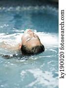 Woman in a swimming pool