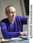 Man working on a laptop