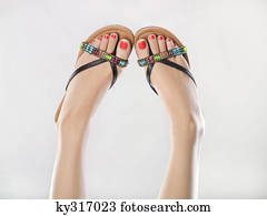 Woman's legs in the air