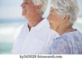 Senior couple on the beach