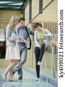 Woman leaning against, Europe Woman leaning against, Europe