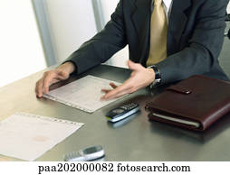 Businessman sitting at table