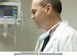 Doctor in hospital room