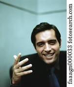 الرجل أعمال, gesturing, صورة