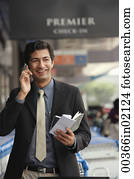 Man talking on the phone Man talking on the phone