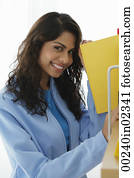 Young woman smiling at camera