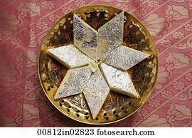 Indian sweets in star shape.