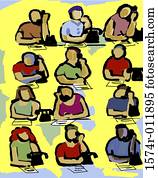 Telemarketers II 2003  Diana Ong (b.1940 Chinese-American) Computer graphics