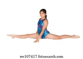 12 year old caucasian girl in gymnastics poses Stock Image | we107421 ...