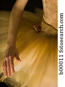 High angle view of a ballerina dancing