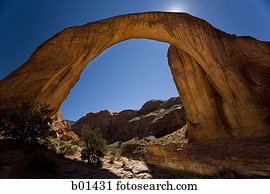 Low angle view of a rock formation