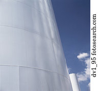 Low angle view of a silo