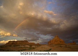 Panoramic view of a rainbow