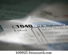 close-up, de, um, 1040 forma imposto