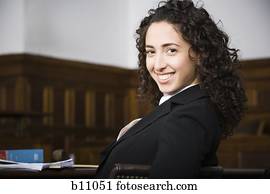 femininas, advogado, sorrindo, em, sala audiências