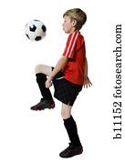 jovem, jogador futebol