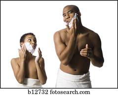 pai filho, raspar, junto