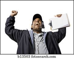 treinador, alegrando