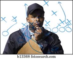 treinador, olhar, estratégia