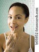 femininas, aparência, mesma