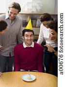 geschäftsmenschen, feiern, a, geburstag