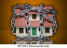 House locked up in chains