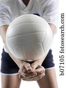 jogador voleibol, bola servindo