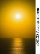 sol nebuloso, negligenciar, oceânicos