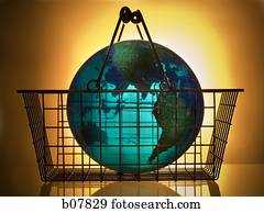 הארק גלובוס, ב, a, קניות, העבר, סל