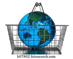 הארק גלובוס, ב, a, קניות, העבר, סל